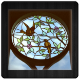 Circular decorative picture panel